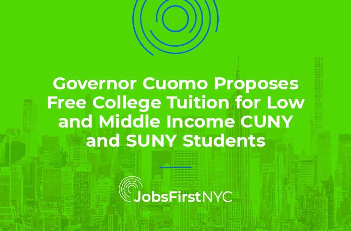 Governor Cuomo Proposes Free College Tuition for Low and Middle Income CUNY and SUNY Students