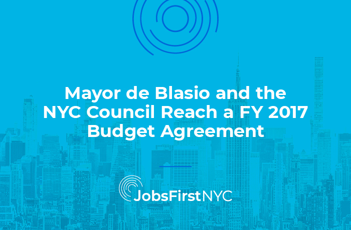 Mayor de Blasio and the NYC Council Reach a FY 2017 Budget Agreement