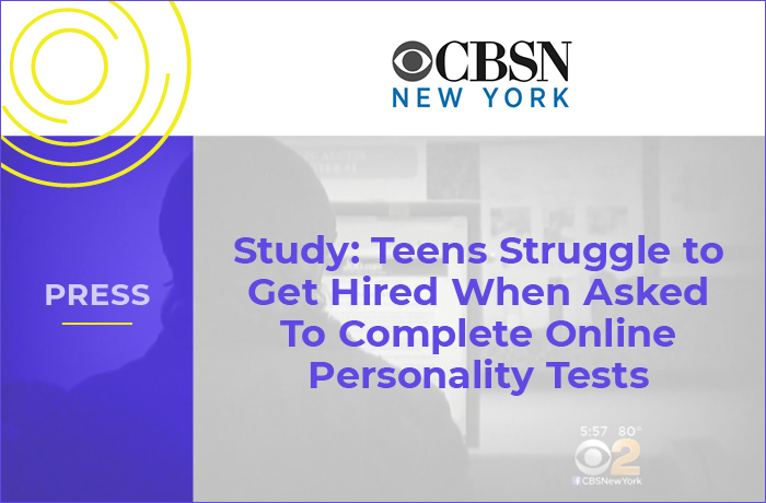 Teenagers looking for work now have something else to worry about. Are they being screened out of jobs they’re qualified for, because they don’t have the right personality? As CBS2’s Jessica Moore reports, some say mandatory personality testing is the problem.